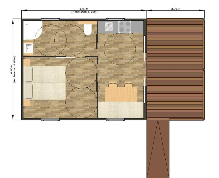 Lodges Du Camping Les 4 Saisons Grane Luaran gambar